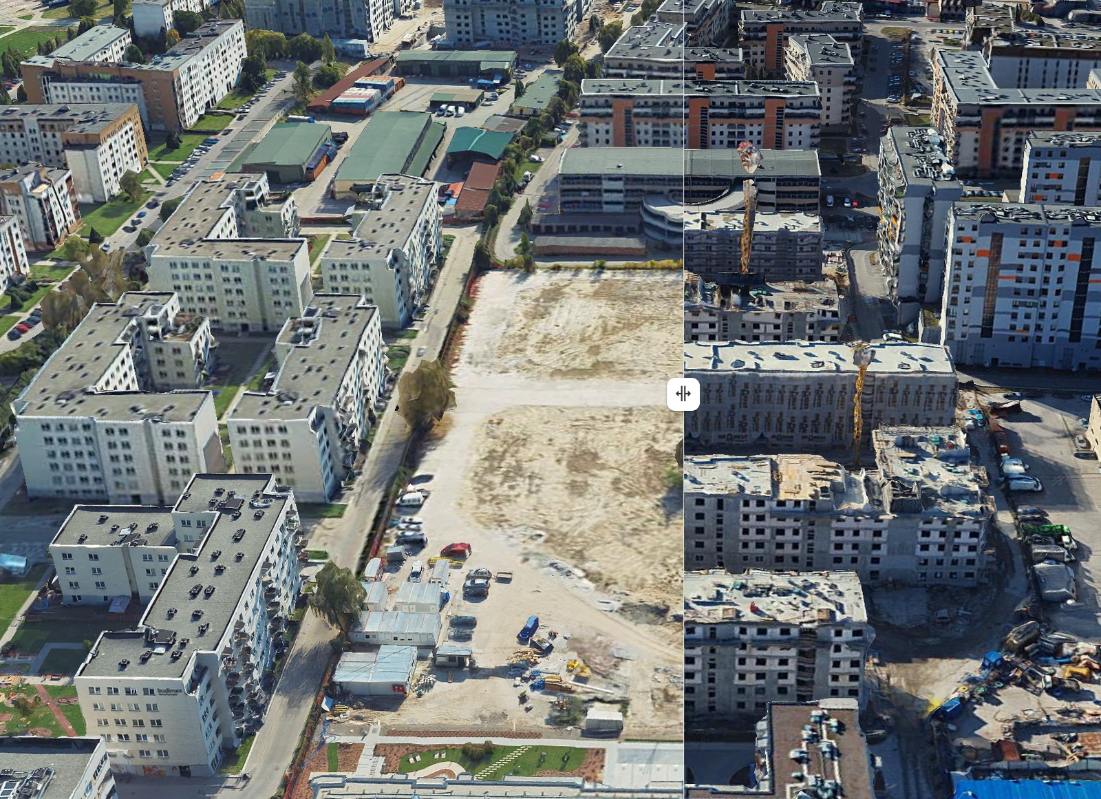 Kraków 2021 i 2023 – porównanie modeli 3D