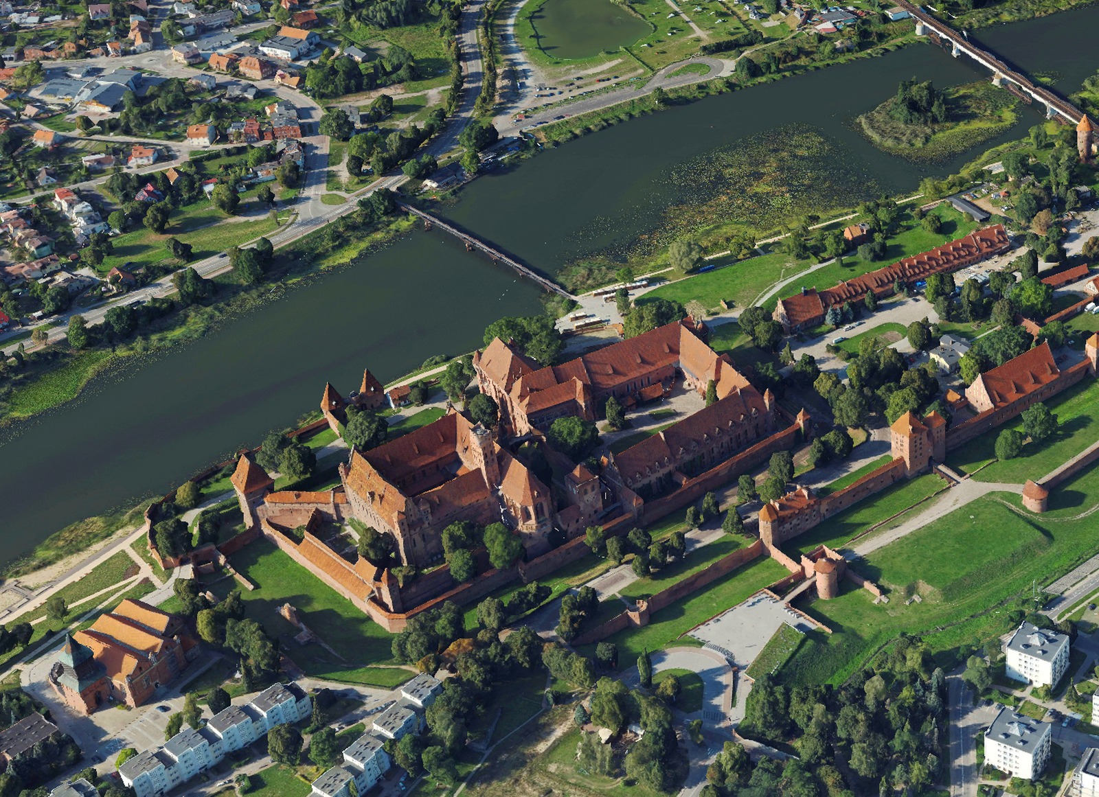 Malbork – zamek krzyżacki nad Nogatem w modelu 3D mesh